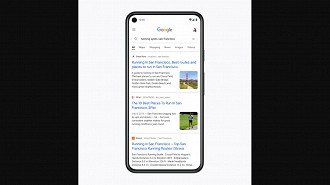 Novo design que está sendo disponibilizado pela Google para os smartphones. Fonte: Google