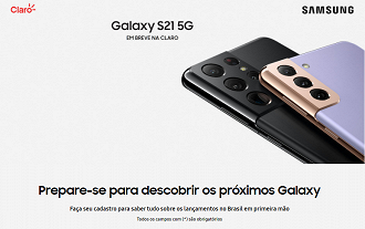 Claro se prepara para anunciar o Galaxy S21 no Brasil. (Imagem: Claro)