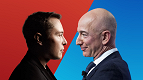 Musk e Bezos, os homens mais ricos do mundo, disputam por projetos espaciais Musk e Bezos, os homens mais ricos do mundo, disputam por projetos espaciais