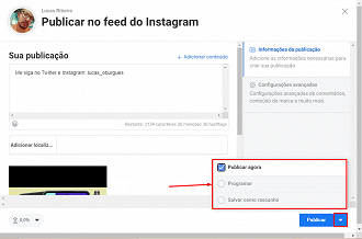 Faça upload da imagem. Foto: Printscreen por Lucas Ribeiro.