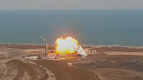 De novo? Protótipo da SpaceX decola, mas explode novamente na aterrissagem