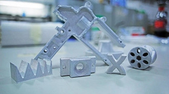 Peças em alumínio feitas pela impressora 3D Xerox ElemX. Fonte: Xerox