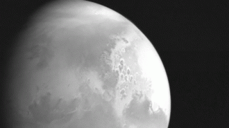 No último final de semana, a sonda Tianwen-1 enviou uma foto de Marte. (Imagem: Reprodução/China National Space Administration)
