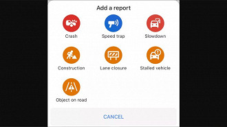 Opções de alerta disponíveis para os aplicativos Google Maps e Waze. Fonte: The Verge