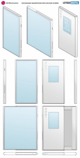 LG Rollable - Patente mostra tela secundária para captura de selfies.