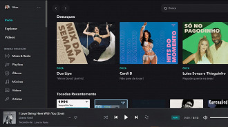 Imagem da versão para desktop do Tidal. Fonte: Vitor Valeri