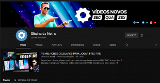 Canal do Oficina da Net. (Foto: Printscreen por Lucas Ribeiro).