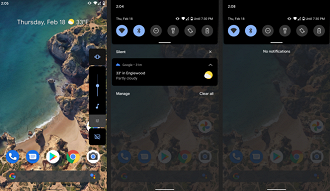 Modo escuro no Android 11. (Foto: Reprodução/Android Police).