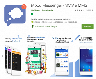 Mood Messenger disponível para Android. (Imagem: Captura de tela por Adalton Bonaventura)