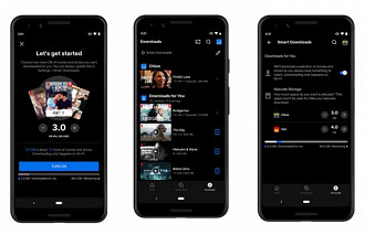 Funcionamento da função downloads para você no smartphone. Fonte: Netflix