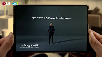 Protótipo exibido durante a CES 2021. (Imagem: Reprodução / LG / CES 2021)