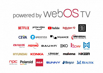 Empresas que fazem parte do projeto webOS TV. (Imagem: Reprodução / GSM Arena)