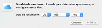 Insira sua data de nascimento e clique em Próximo. Insira sua data de nascimento e clique em Próximo.