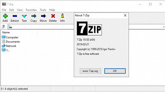 7-Zip. (Foto: Reprodução).