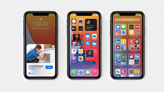 Interface do iOS 14.5. (Foto: Divulgação/Apple). Interface do iOS 14.5. (Foto: Divulgação/Apple).