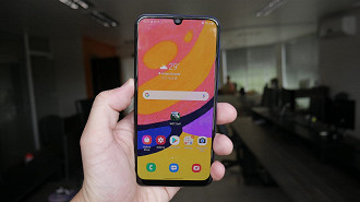 O display do Galaxy M21s tem a mesma qualidade dos smartphones top de linha da marca.