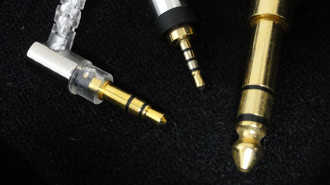 Conectores de 3,5mm (esquerda), de 2,5mm (centro) e de 6,35mm (direita). Fonte: Vitor Valeri