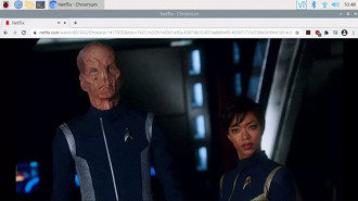 Netflix rodando no navegador Chromium no Ventz instalado no Raspberry Pi 4. Fonte: Future