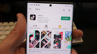 Aplicativo do TikTok. (Foto: Oficina da Net).