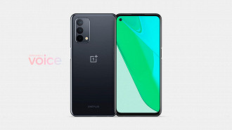 OnePlus Nord N10 aparece com três câmeras, em vez de quatro em sua traseira. (Imagem: Reprodução / OnLeaks)