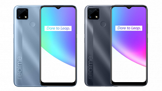 Realme C25. (Imagem: Reprodução / realme)