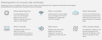 Requisitos para certificação Intel Evo. Fonte: Intel