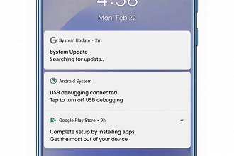 Falsa notificação de update. (Foto: Reprodução).