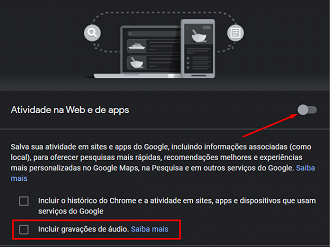 Atividade da web. (Foto: Printscreen por Lucas Ribeiro).