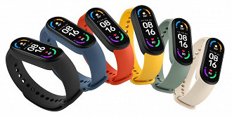 Mi Band 6 está disponível em seis cores diferentes. (Imagem: Xiaomi / Reprodução)