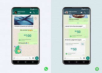 Interface do WhatsApp Pay. (Foto: Divulgação/WhatsApp).