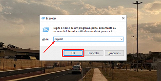 Acesse o editor de registro do Windows. (Foto: Printscreen).