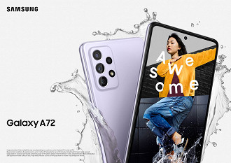 Galaxy A72 é o principal modelo deste lançamento. (Imagem: Samsung / Reprodução)