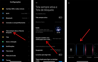 Tela sempre ativa na MIUI. (Foto: Printscreen por Lucas Ribeiro).