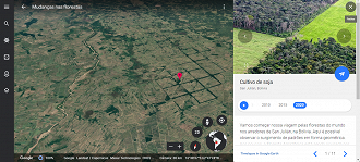 Interface do Google Earth. (Foto: Printscreen).