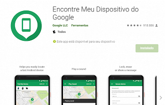 App de rastreamento do Google. (Foto: Printscreen).