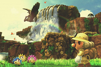 Mario tem mundos interessantes para explorar.