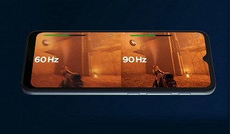 Ao lado da bateria de 5.000mAh, a taxa de atualização de 90Hz é o principal destaque do Moto G20. (Imagem: Reprodução / Motorola)