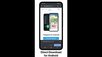 Download Direto do APK Telegram para smartphones Android. Fonte: Telegram