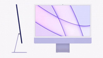 iMac 2021 tem uma tela de 24,5 polegadas. (Imagem: Apple)