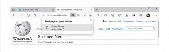 Funcionalidade de compartilhamento de guias no Microsoft Edge Canary.