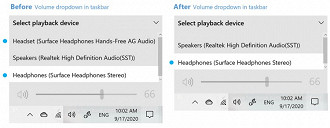 Forma como os terminais de áudio são exibidos no Windows 10. Fonte: Microsoft