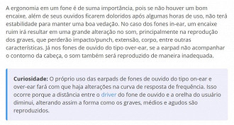 Exemplo de Avisos, observações, curiosidades e dicas. Fonte: Vitor Valeri (Oficina da Net)