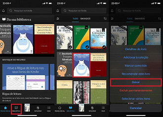 Imagem: App Kindle para iPhone