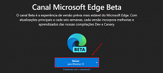 Página de download da versão beta. (Foto: Printscreen).