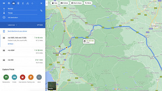 Imagem ilustrativa do Google Maps para computador. Fonte: Google Maps