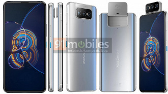 ASUS Zenfone 8 Flip na cor prata. (Imagem: Reprodução / 91mobiles)