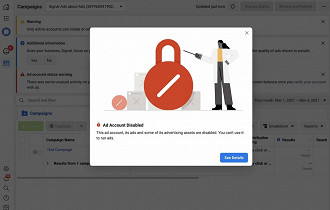 Signal bloqueado no Facebook Ads. (Foto: Divulgação/Signal).