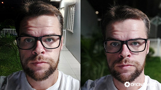 Selfie noturna vs selfie retrato noturna - Galaxy A52