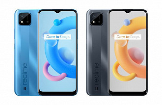 realme C20A. (Imagem: Reprodução / realme)