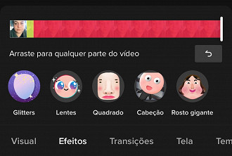 Efeitos do TikTok.